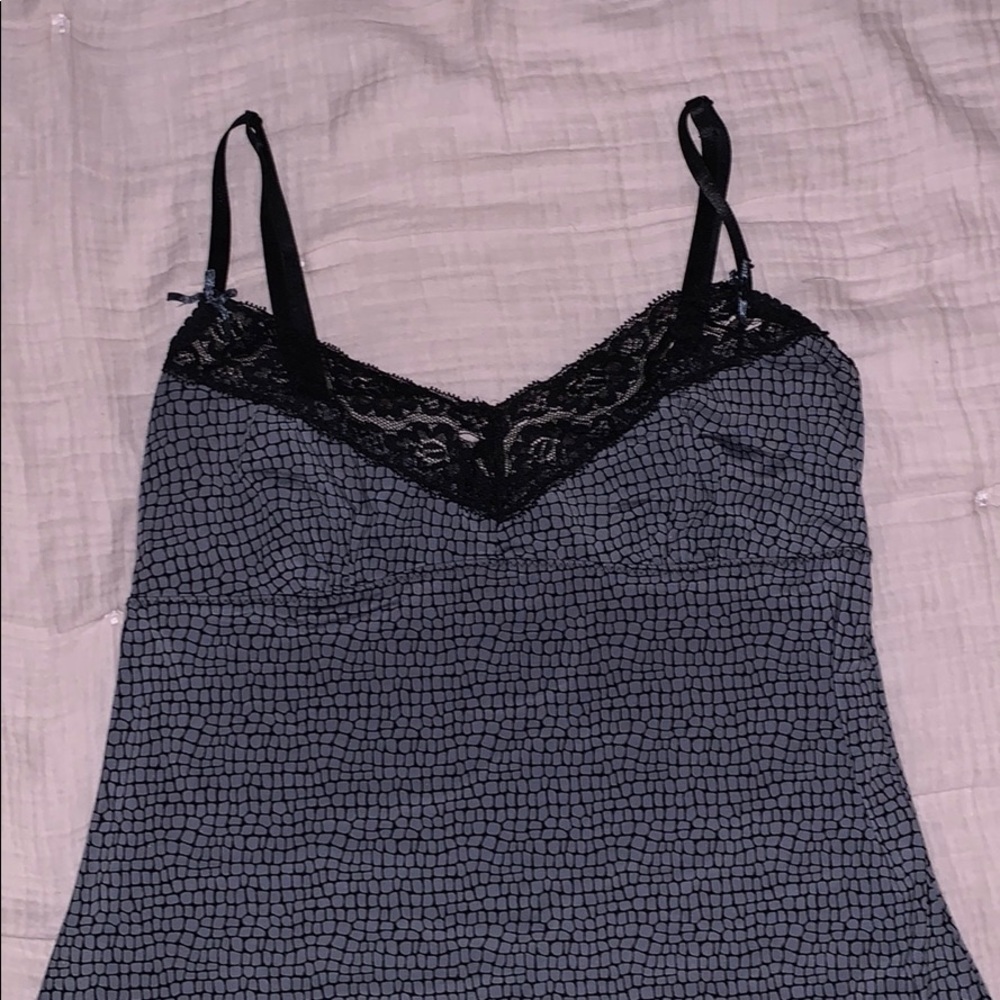 Gray and Black Silk Dress